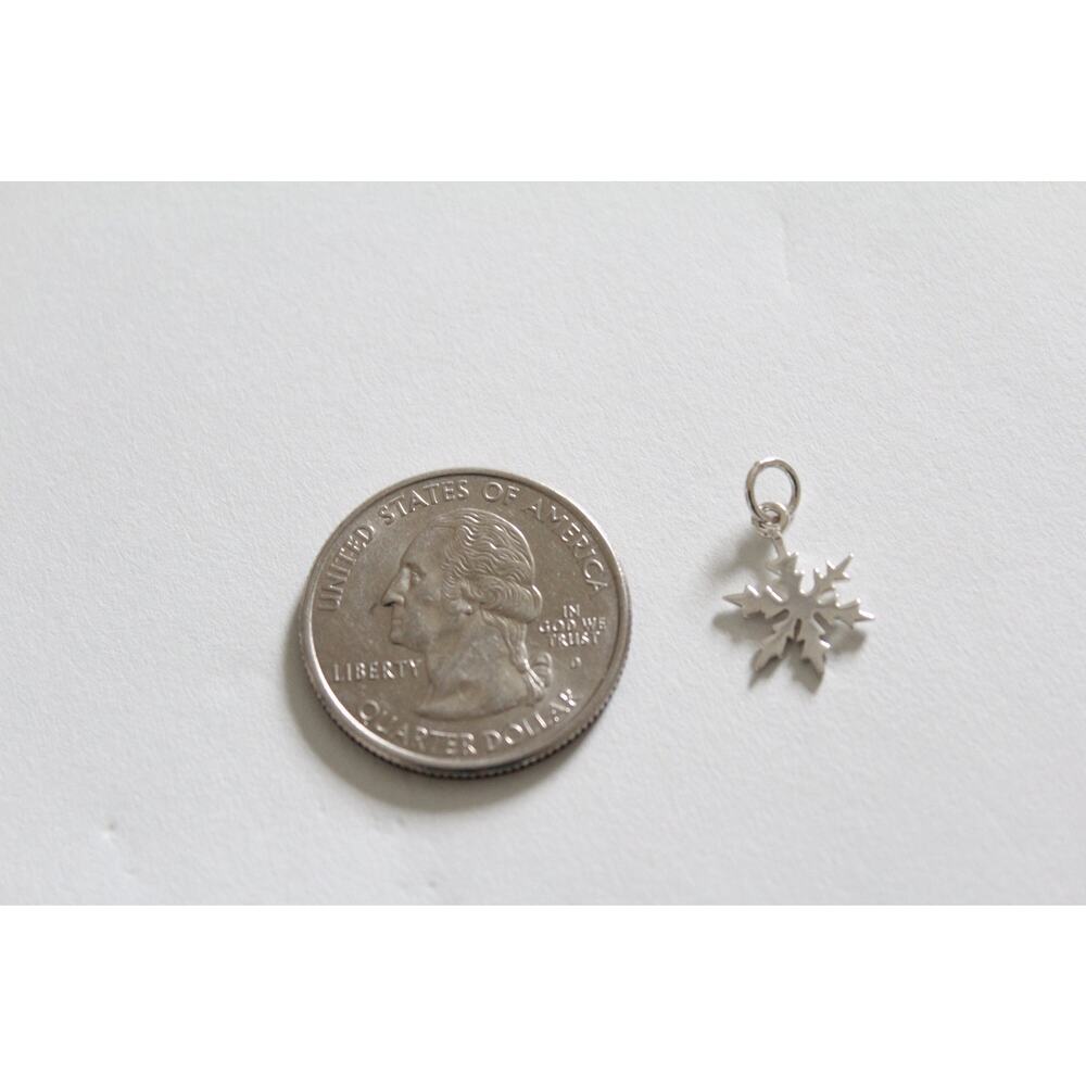 Sterling Silver Snowflake Charm, Snowflake Charm,… - image 3